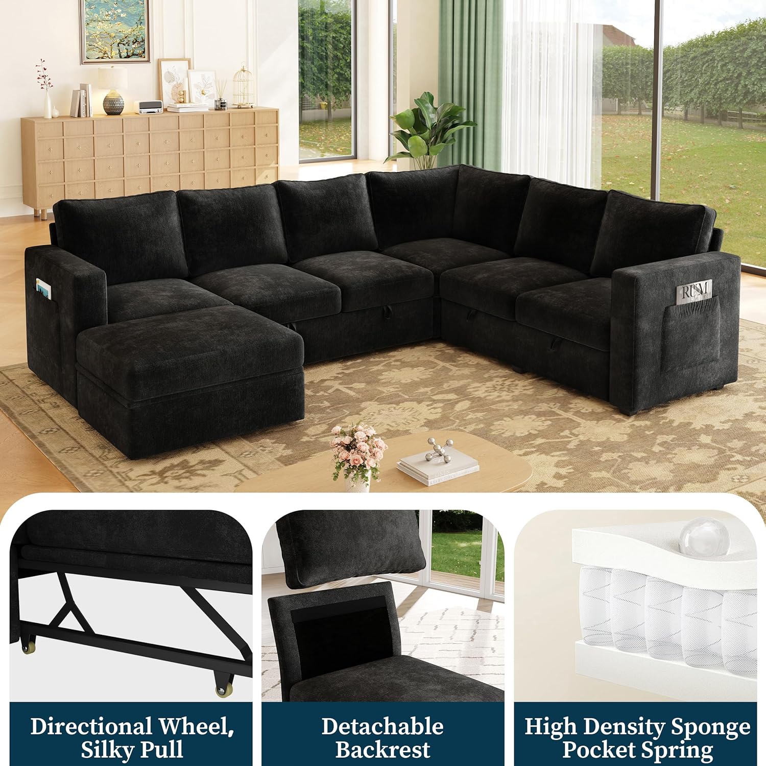 Removable, washable sofa covers